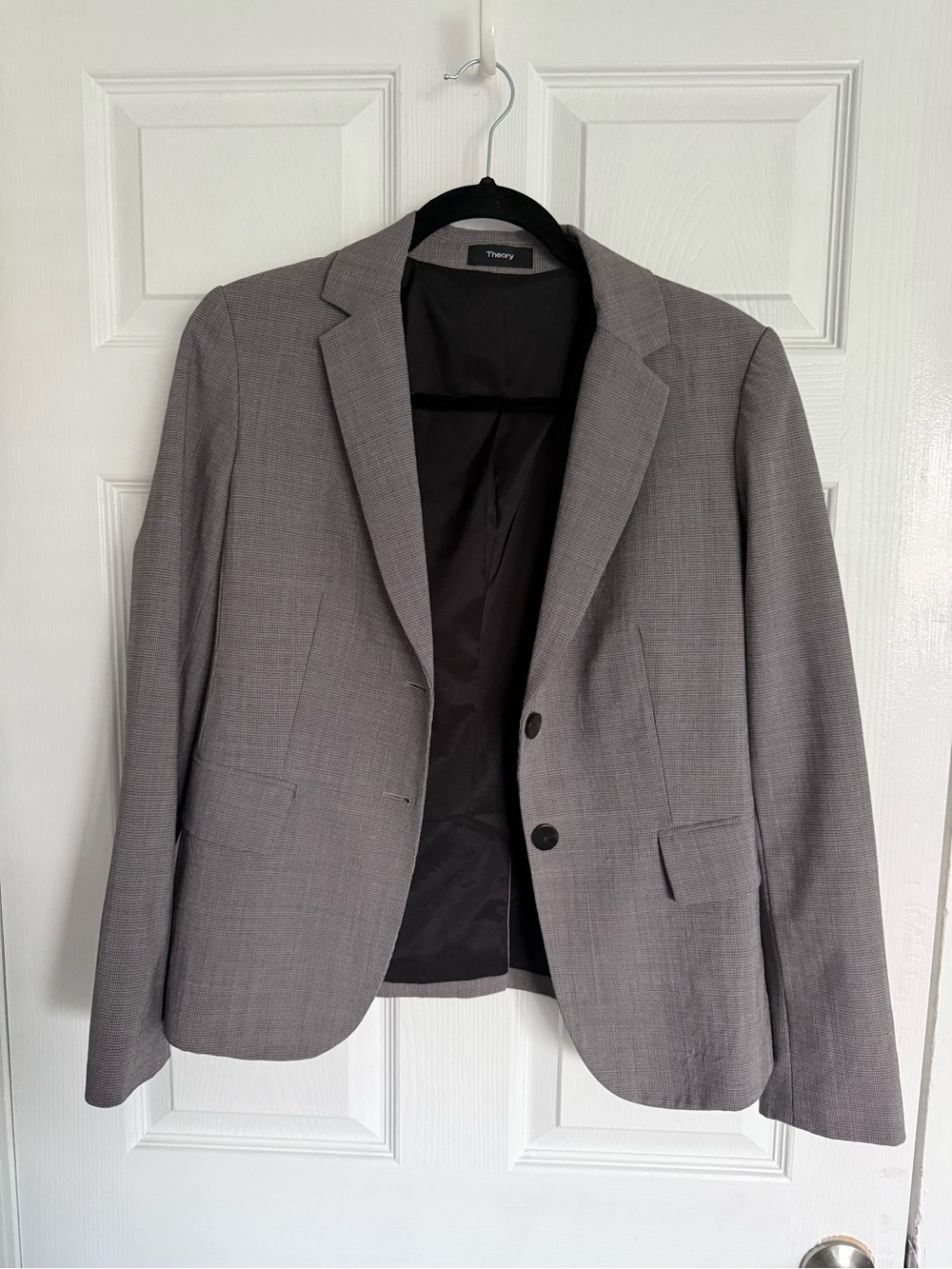 Theory Gray Two-Button Blazer